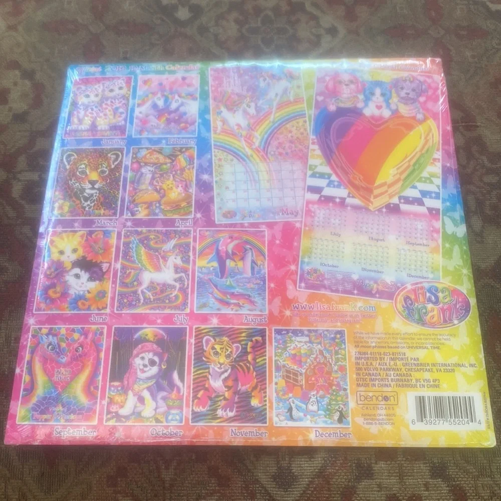 Sealed 2019 lisa Frank calendar